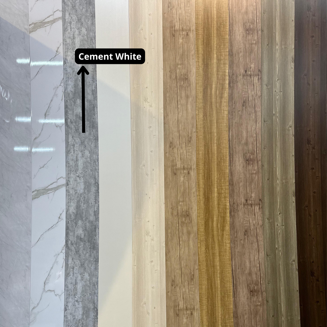 Teto Leve Cement White | Teto Leve® | 2,95m x 0,25m - 0,73m² | 7mm espessura