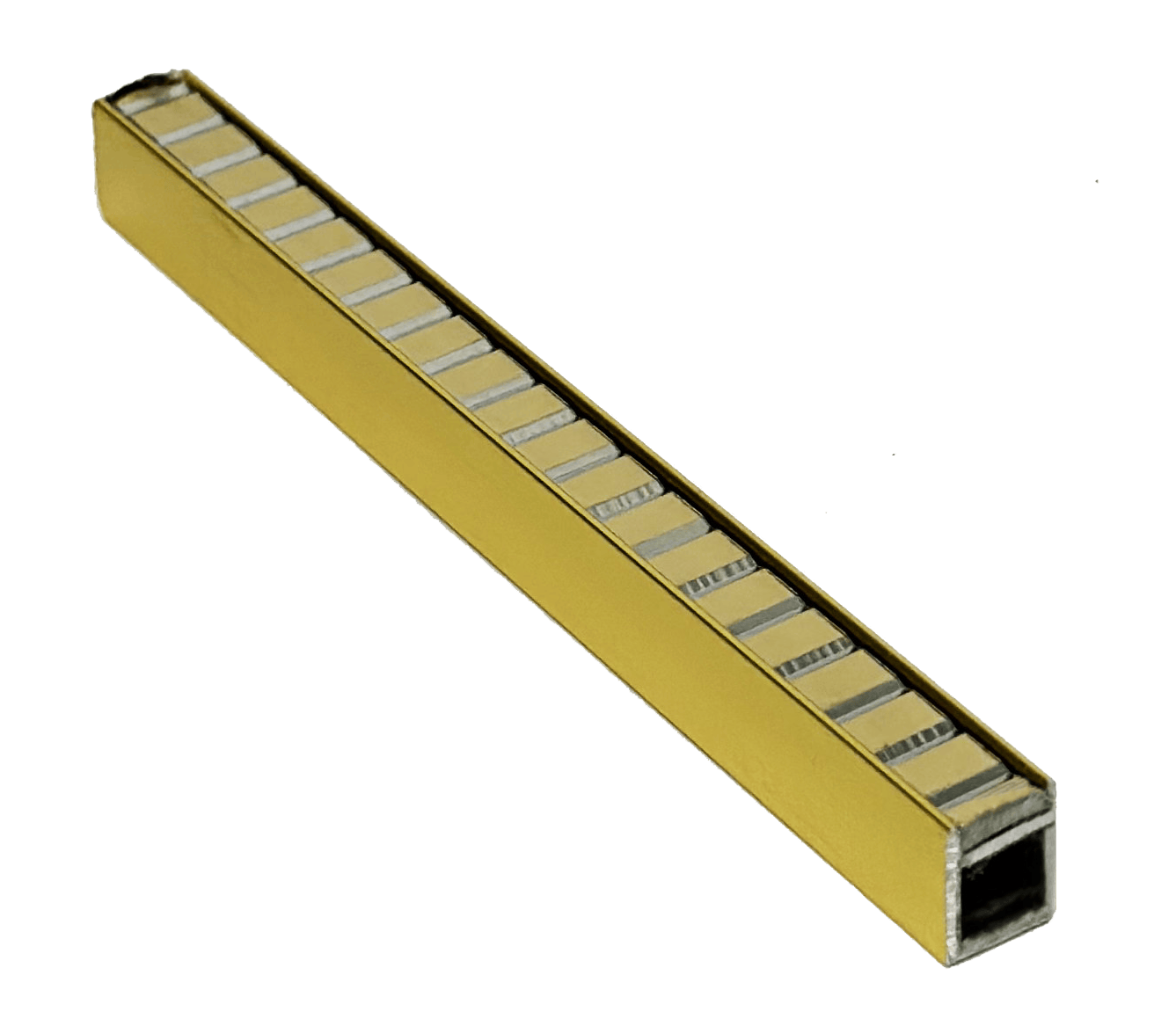 Perfil em Aço Inox Mirror / Espelhado | Barra - 1cm x 0,8cm x 2,44m