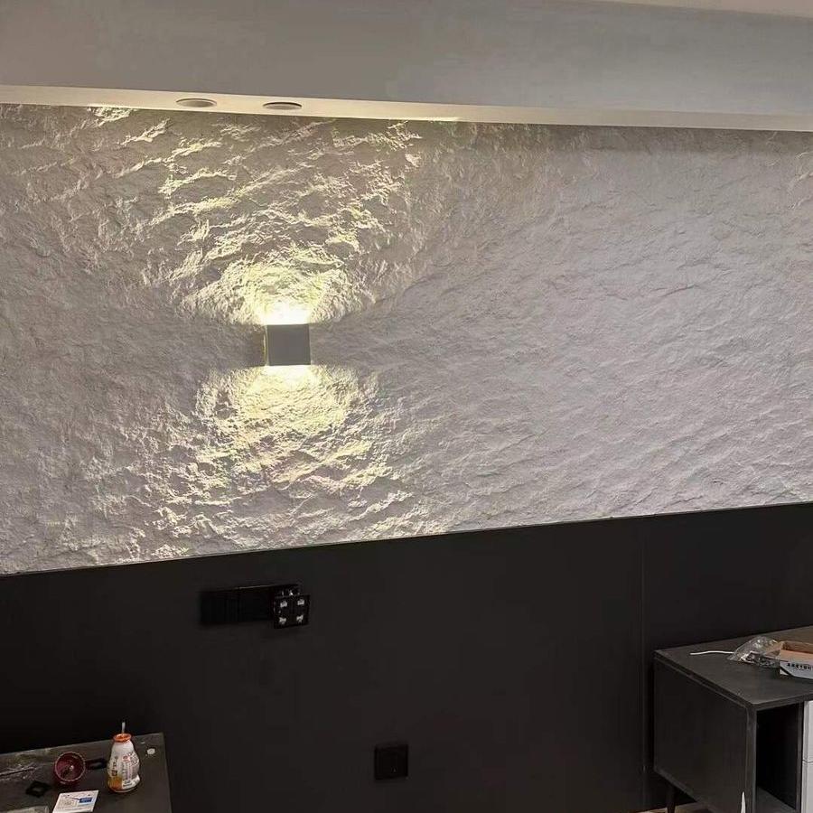 Revestimento Pedra Leve Semi-Flexível Decorativa - Branca | 1,20m x 0,60cm | 3mm de espessura