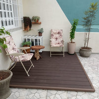 Deck Marrom de Madeira Ecológica | 2,90m x 14,82cm | 2,3cm espessura