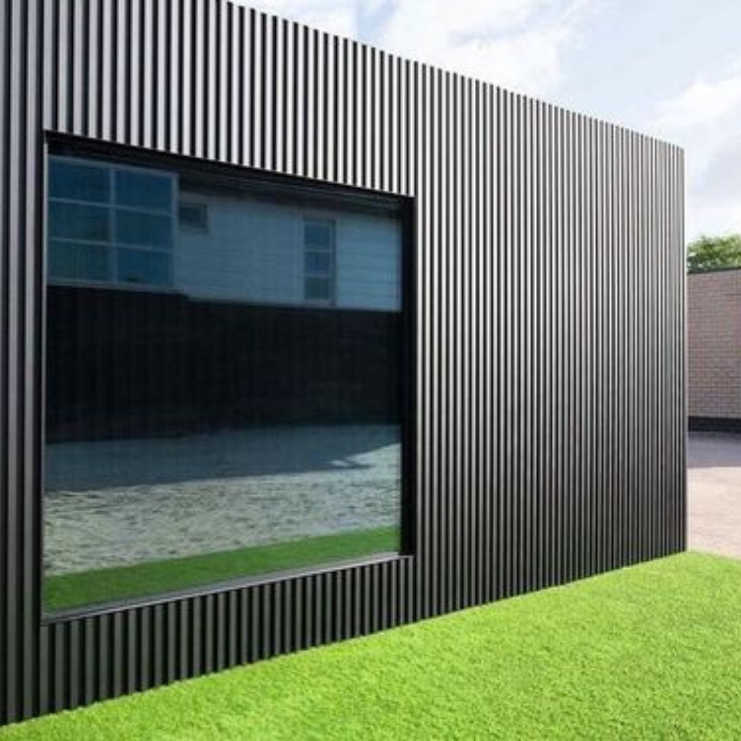 Ripado Externo Preto de Madeira Ecológica | 2,90m x 21,90cm - cada barra equivale a 0,63m².