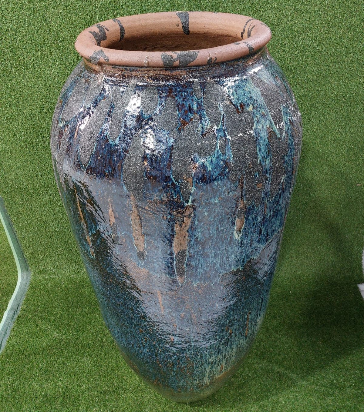 Vaso Vietnamita Grande Azul Marinho | 48cm abertura x 71cm largura x 160cm de altura | ref. 9900