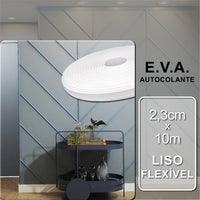 Boiserie liso flexível de E.V.A Autocolante | 2,3cm x 10m