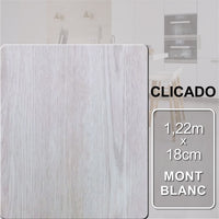 Piso Vinílico clicado - Mont Blanc | 1,22m x 18cm | 2,196m² - caixa.