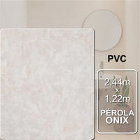 Placa Vinílica Marmorizada Decorativa Flexível Pérola Onix | 2,44m x 1,22m - 2,97m² de cobertura