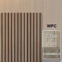 Ripado Interno de WPC - Caramelo | 2,70m x 21cm | 1cm espesura.