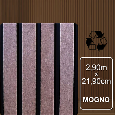 Ripado Externo Mogno de Madeira Ecológica | 2,90m x 21,90cm - cada barra equivale a 0,63m².