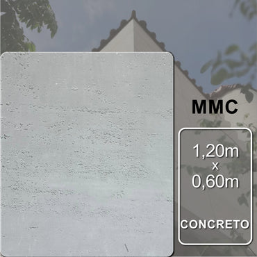 Revestimento Pedra Leve Semi-Flexível Decorativa - Concreto | 1,20m x 0,60cm | 3mm de espessura