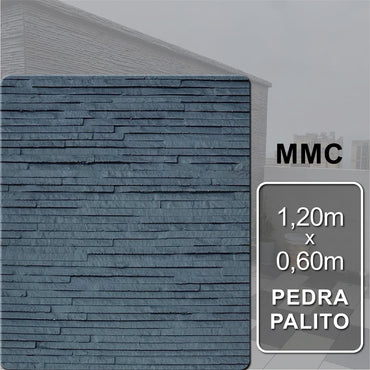 Revestimento Pedra Leve Semi-Flexível Decorativa - Pedra Palito | 1,20m x 0,60cm | 5mm de espessura