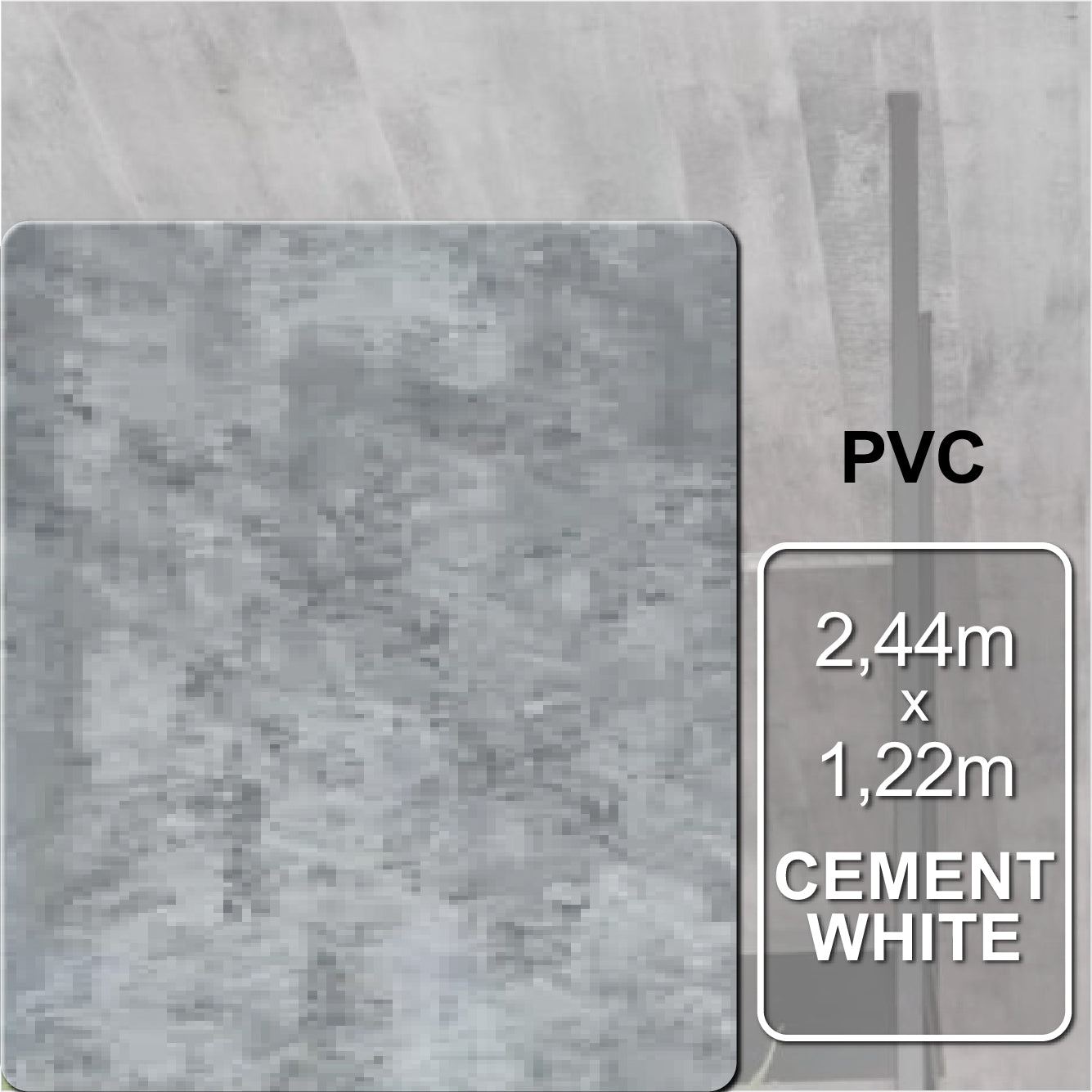 Teto Leve Cement White | 2,95m x 0,25m - 0,73m² | 7mm espessura.