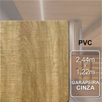 Teto Leve Garapeira Cinza | 2,95m x 0,25m - 0,73m² | 7mm espessura.