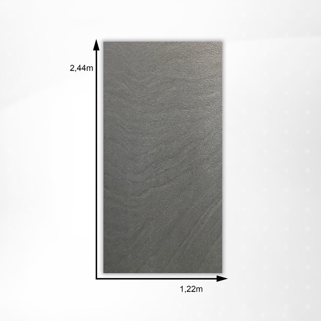 Placa Vinílica Marmorizada Decorativa Flexível Urban Gray | 2,44m x 1,22m - 2,97m² de cobertura