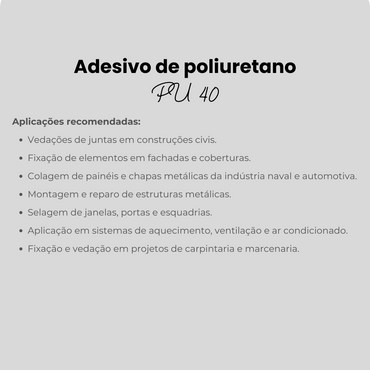 Cola de silicone PU 40 Multiuso | 360g - Tytan