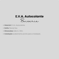 Boiserie frisado flexível de E.V.A Autocolante | 3,8cm x 10m