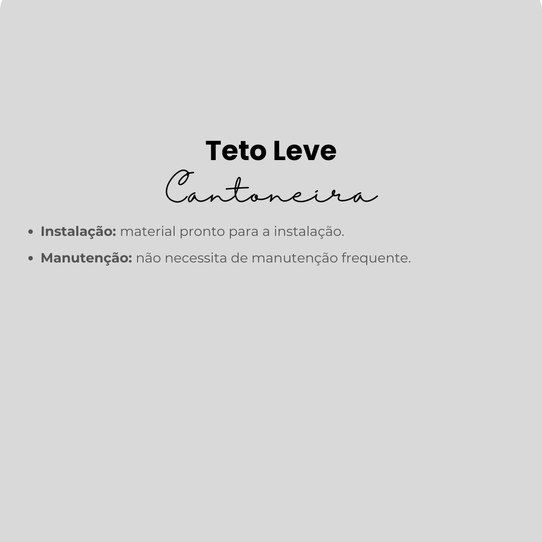 Cantoneira para Teto Leve - Cerejeira | 2,95m