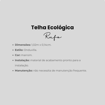 Rufo Onduvilla Marrom | 40cm x 107cm x 3mm | Onduline