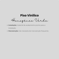 Piso Vinílico homogêneo - Verde | valor/m².