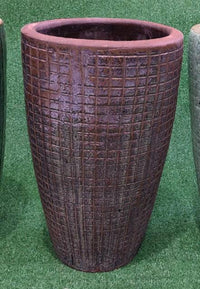 Vaso Vietnamita Médio Copo Marrom | 38cm abertura x 35cm largura x 59cm de altura | ref. 3129A