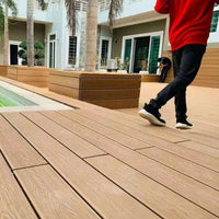 Deck Marrom de Madeira Ecológica | 2,90m x 14,82cm | 2,3cm espessura