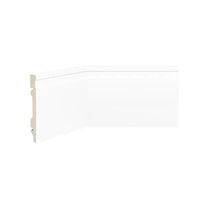 Rodapé Branco Frisado Slim 15cm de Poliestireno | 1cm x 2,45m.