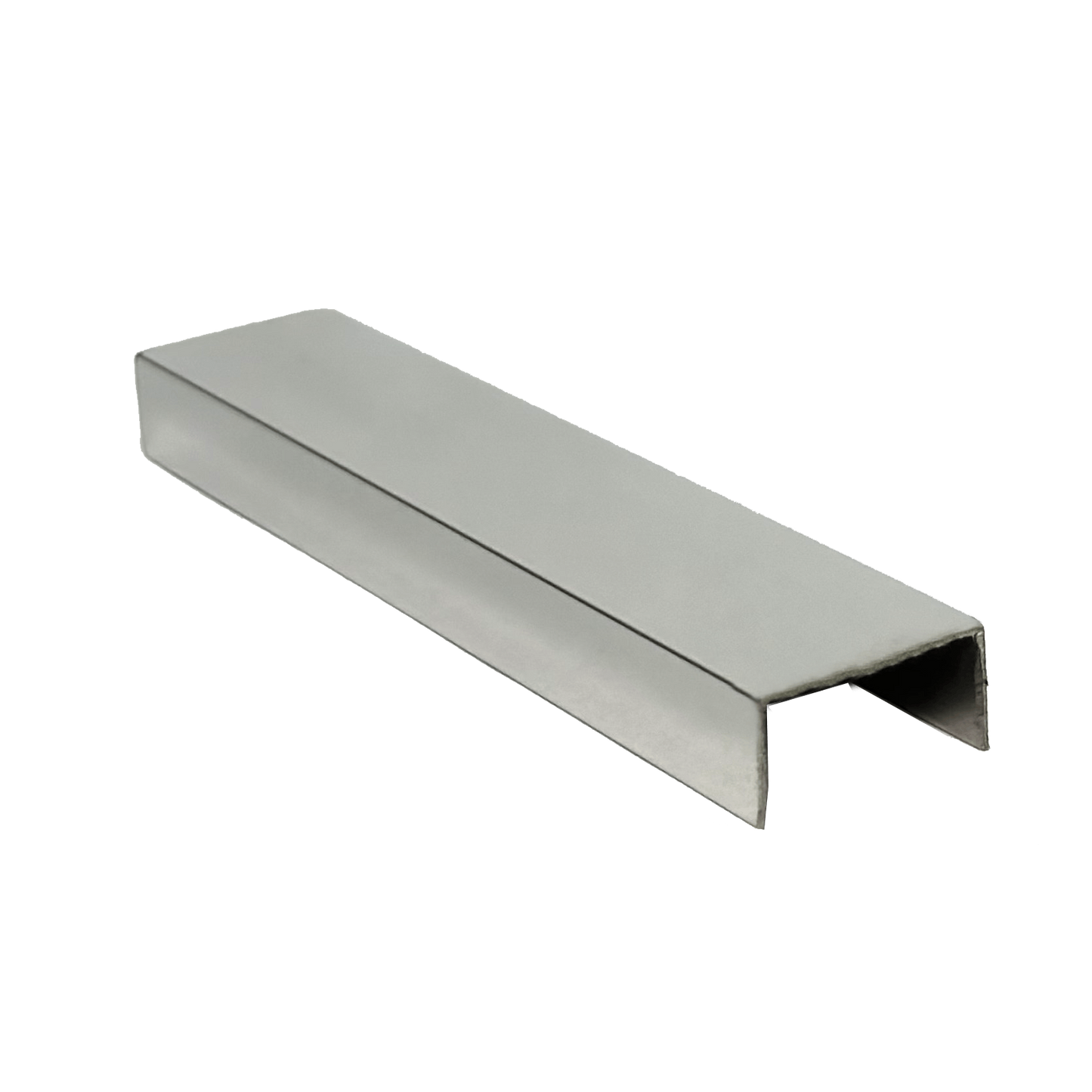 Perfil de Aço Inox Brilhante - Formato U de 2cm | 2cm x 1cm x 2,80m